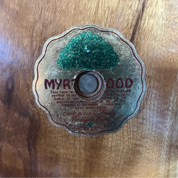 Ralpha Bailey and Co Bend Oregon Myrtlewood Tidbit Serving Tray Candy Dish 8.75 - Picture 4 of 5